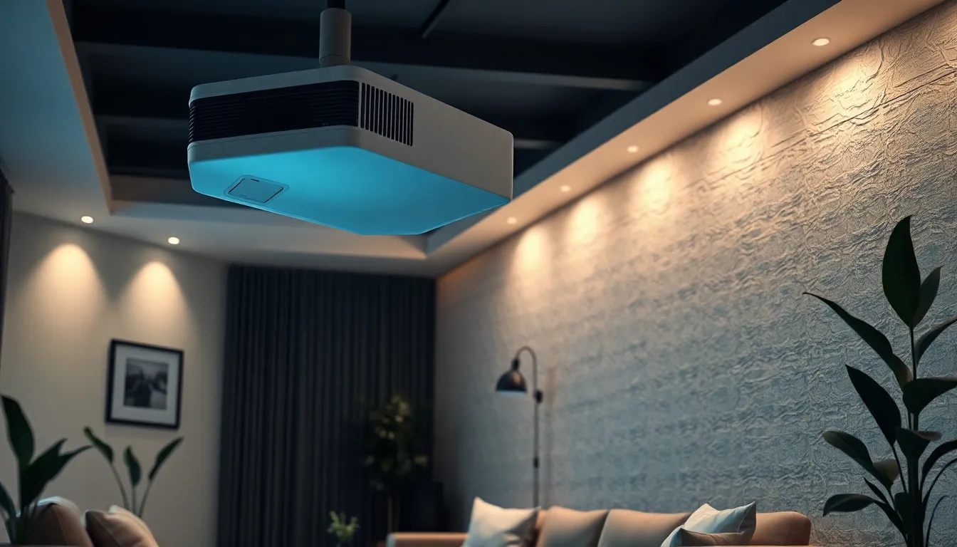 거실 빔프로젝터 인테리어 예시