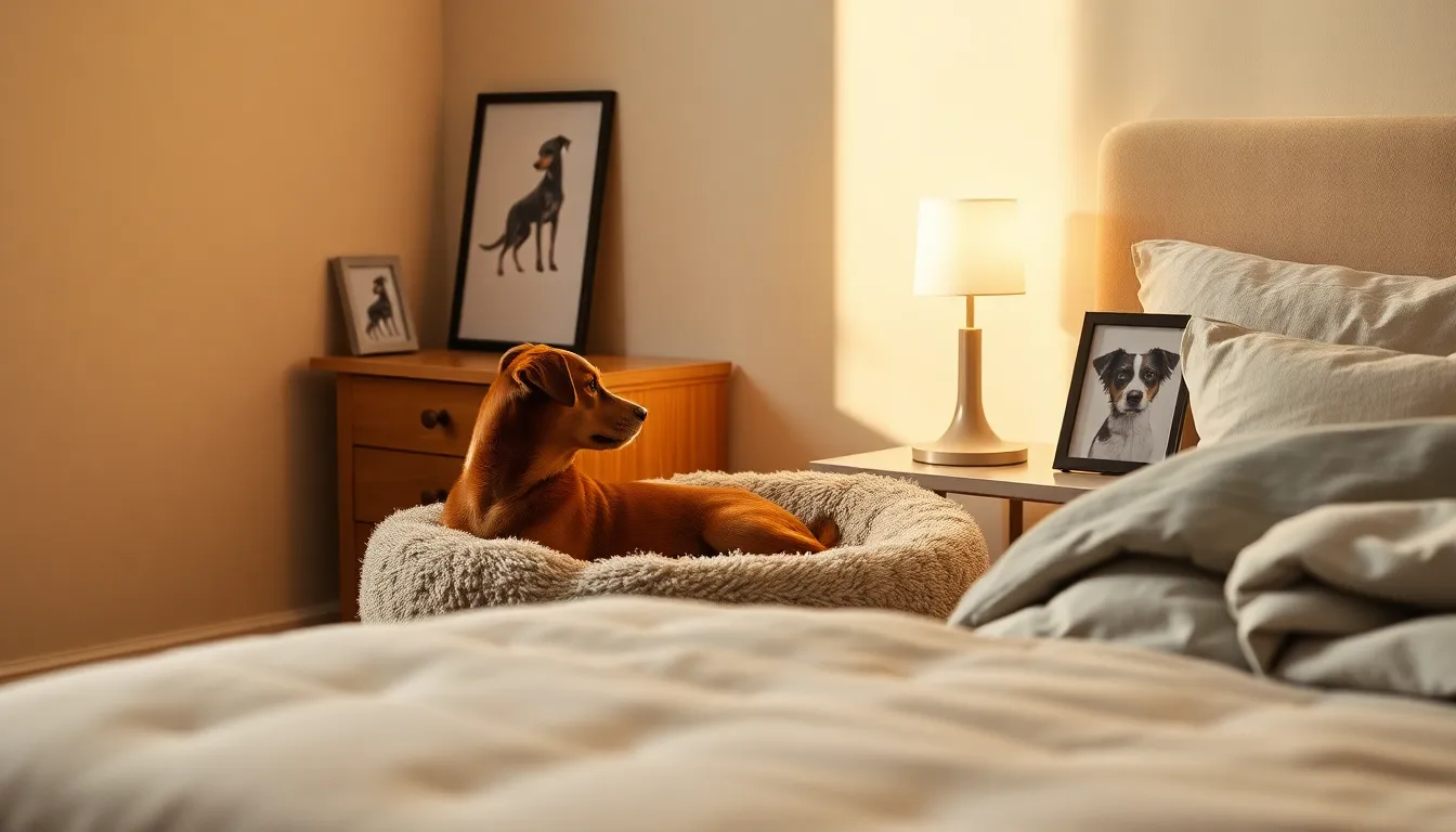 강아지가 편안하게 쉬고 있는 거실