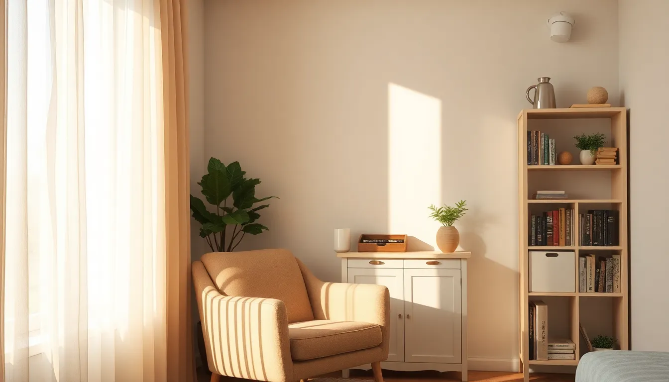 깔끔하게 정리된 미니멀한 원룸 인테리어