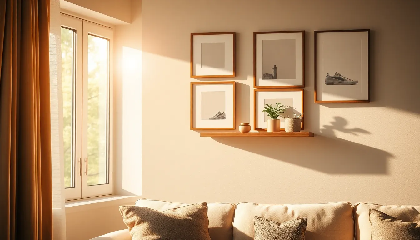 따뜻한 분위기의 인테리어 거실 공간