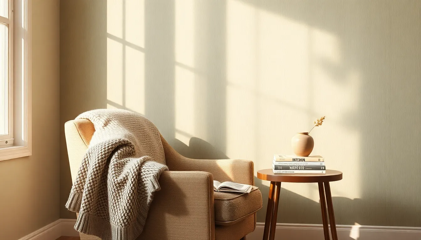 따뜻한 색감의 조화로운 거실 인테리어