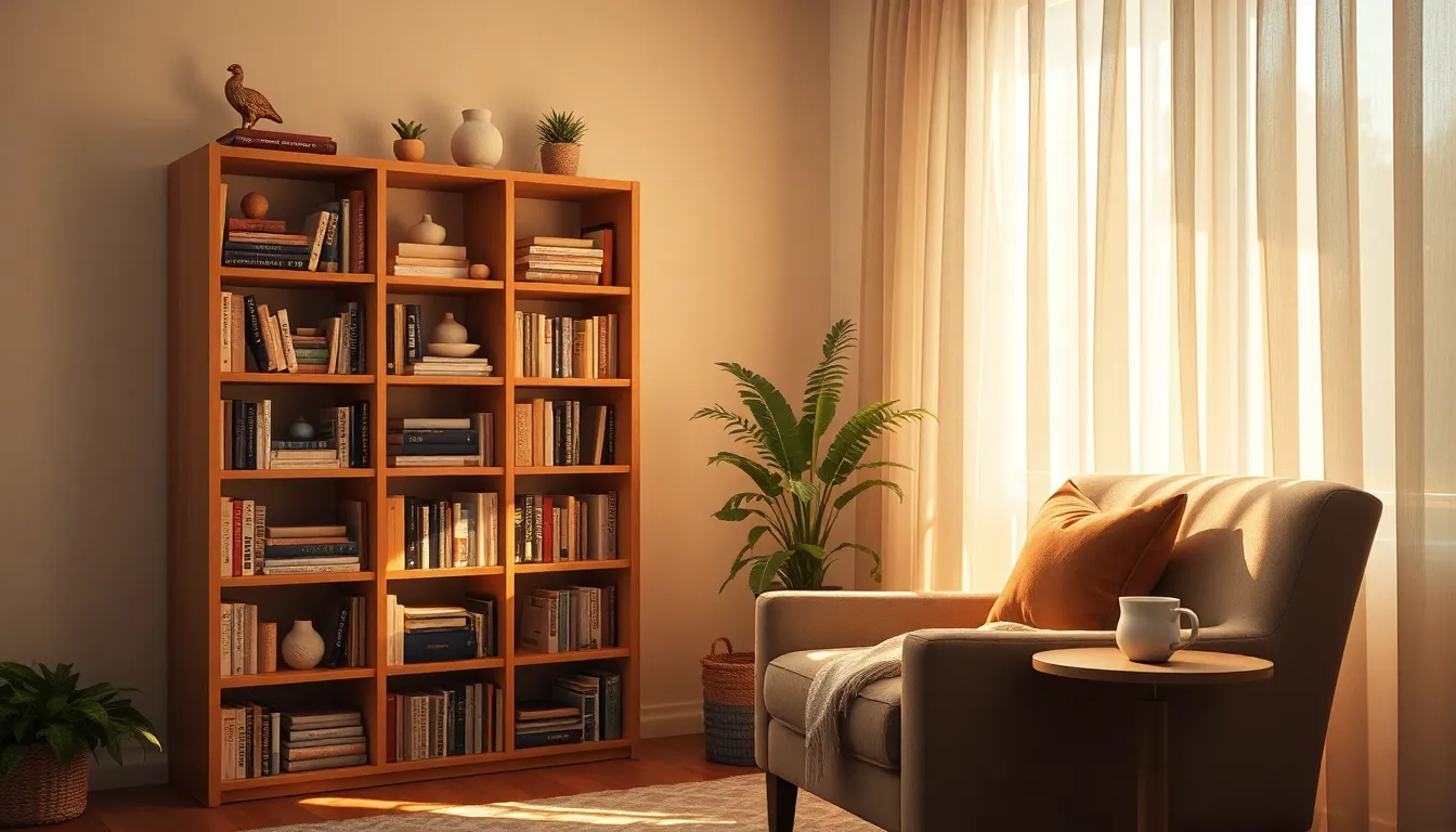 미니멀리스트 인테리어의 심플한 거실 풍경