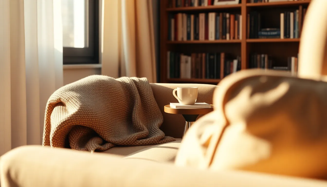 따뜻하고 감성적인 인테리어로 꾸며진 거실 풍경