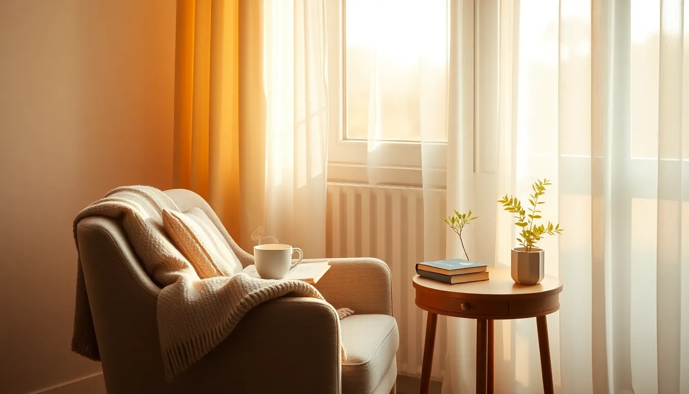 아늑하게 꾸며진 현대적인 거실 공간