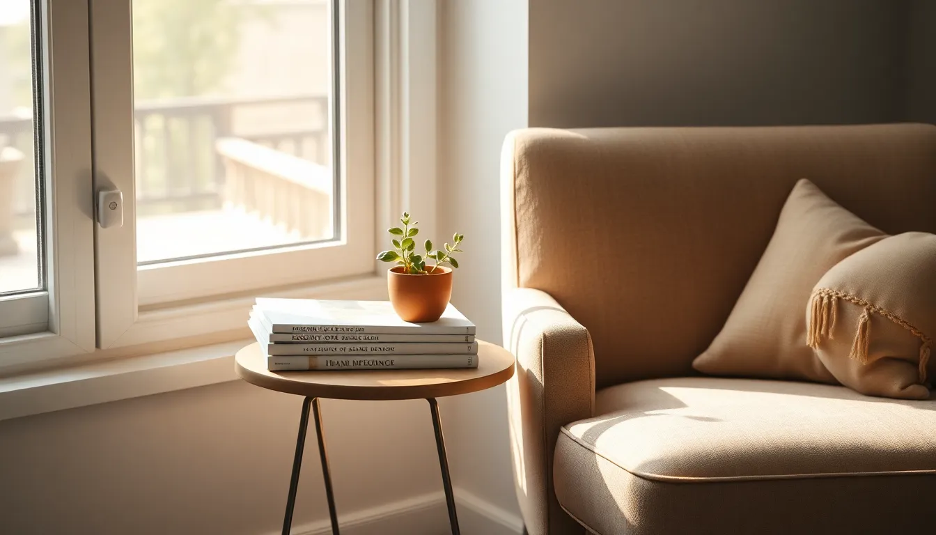 아늑하고 따뜻한 분위기의 거실 인테리어 이미지