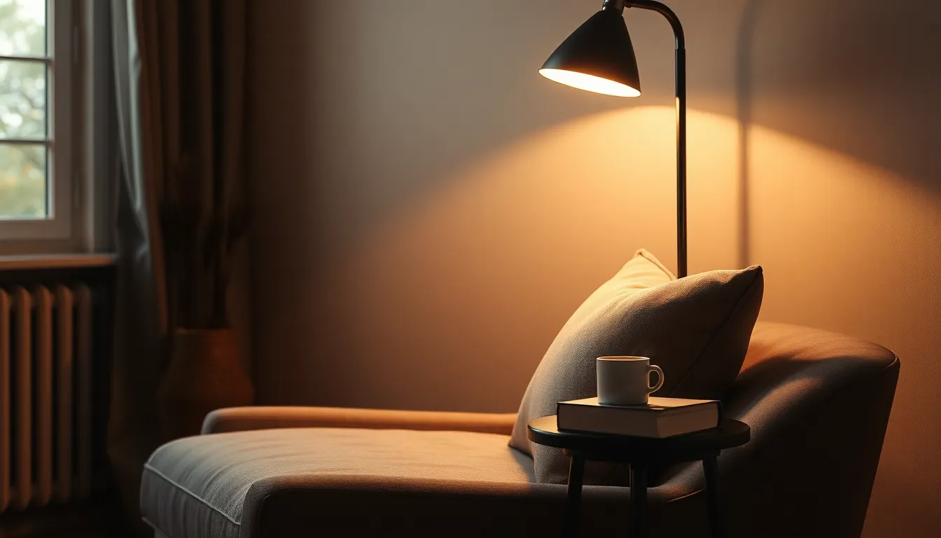 다양한 조명으로 꾸며진 아늑한 거실 인테리어