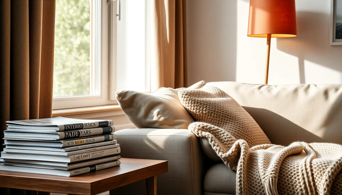 화분과 조명이 어우러진 아늑한 실내 인테리어