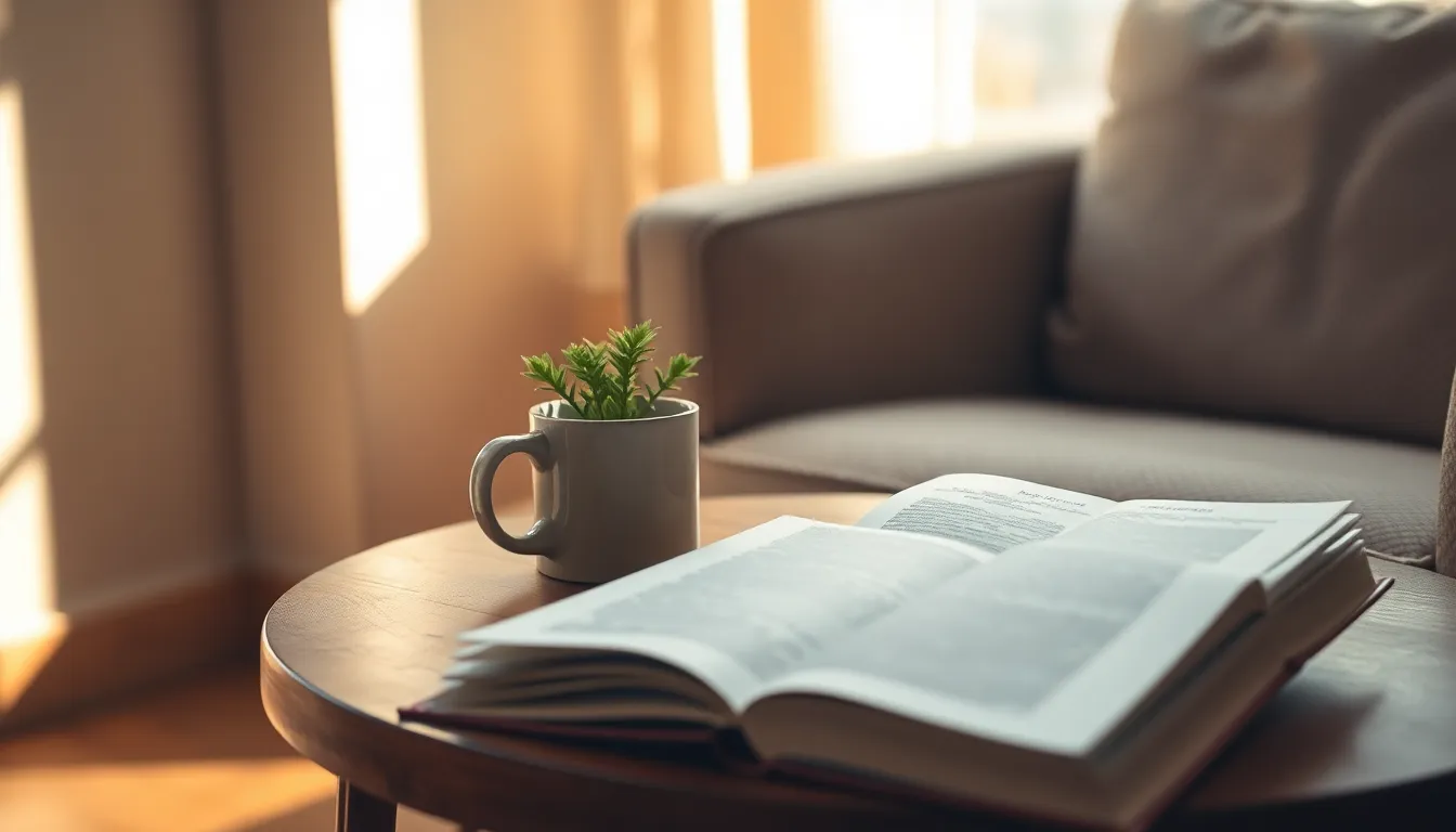 깔끔하고 아늑하게 꾸며진 거실 공간으로, 자연광이 잘 들어와 화사한 분위기를 연출합니다.