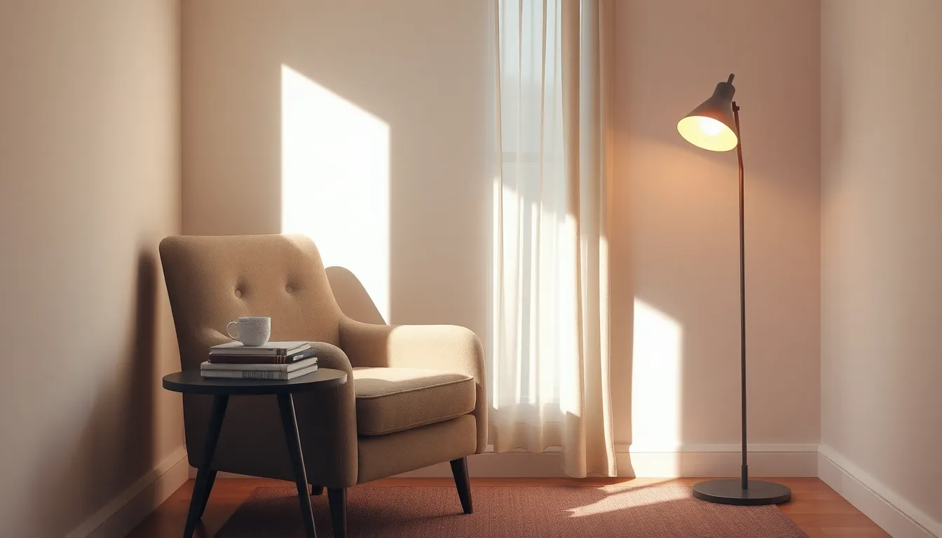 감성적인 조명과 식물로 꾸민 방 사진