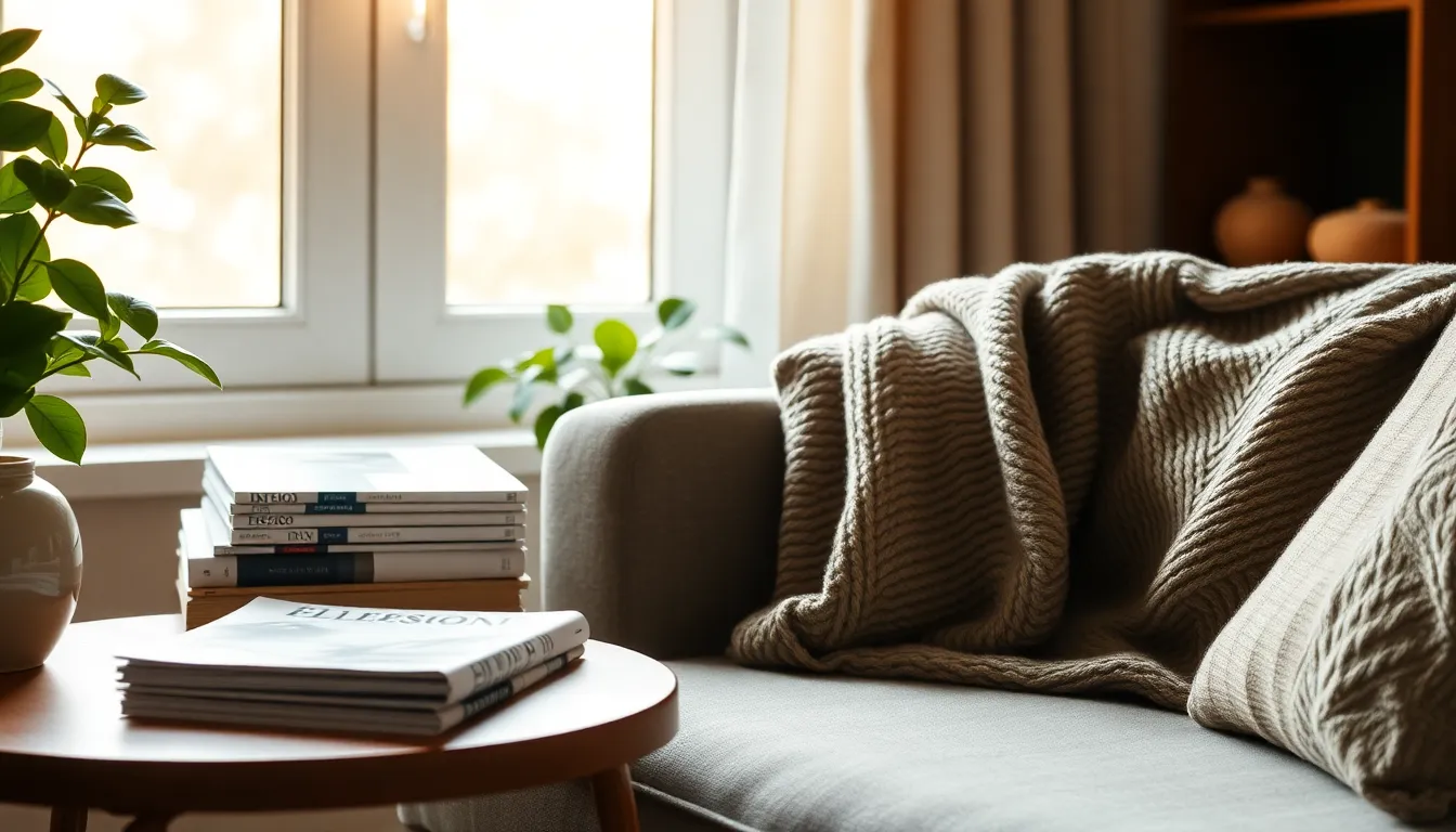 따뜻한 분위기의 거실 인테리어 이미지