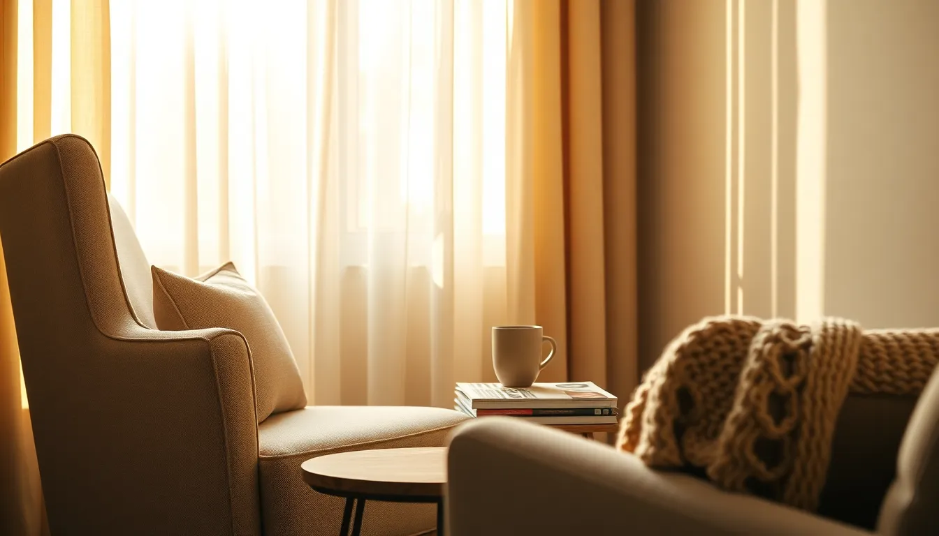 따뜻한 분위기의 거실 조명