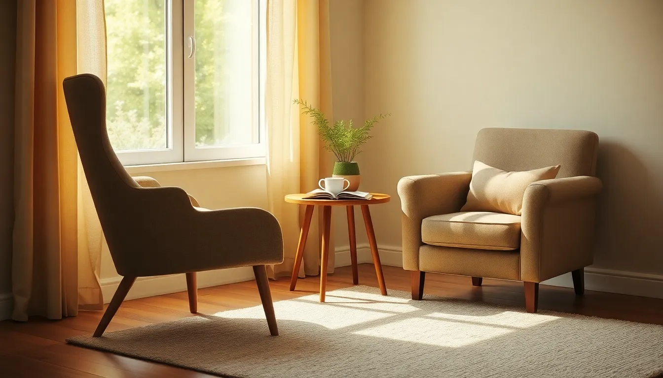 화분과 식물로 꾸며진 내추럴 인테리어 거실