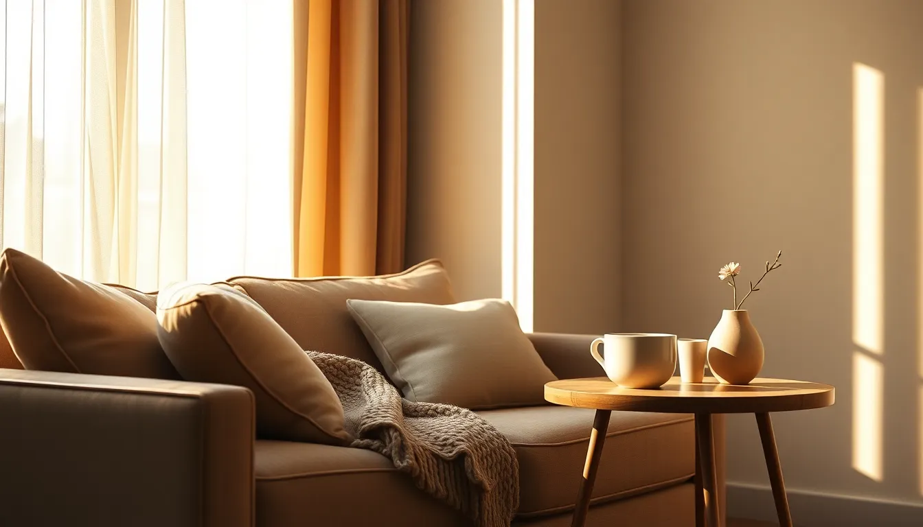 아늑한 방 조명 예시